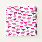 Roze Dinosaur Cute Kind Dino Notitieboek (Achterkant)