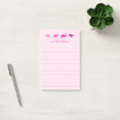 Roze Dinosaur Cute Kind Dino Post-it® Notes (Kantoor)