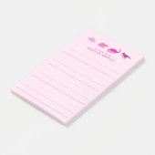 Roze Dinosaur Cute Kind Dino Post-it® Notes (Schuin)