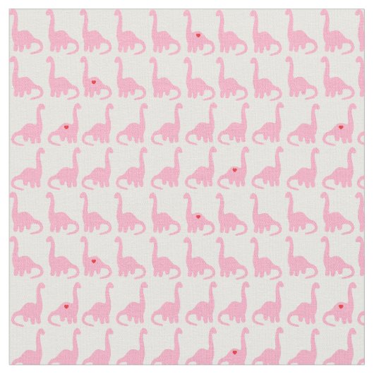 Roze Dinosaur Fabric Stof (Close Up)