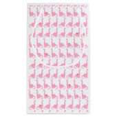 Roze Dinosaur Gift Bag Klein Cadeauzakje (Achterkant)