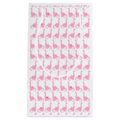Roze Dinosaur Gift Bag Klein Cadeauzakje (Voorkant)