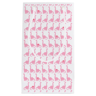 Roze Dinosaur Gift Bag Klein Cadeauzakje