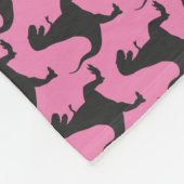 Roze Dinosaur-kerstvlinderbank Fleece Deken (Hoek)
