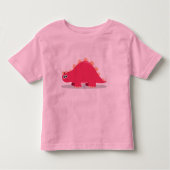 Roze Dinosaur Kinder Shirts (Voorkant)