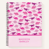 Roze Dinosaur Notitieboek (Voorkant)