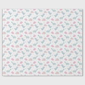 Roze Dinosaur Pattern Cadeaupapier (Vlak)