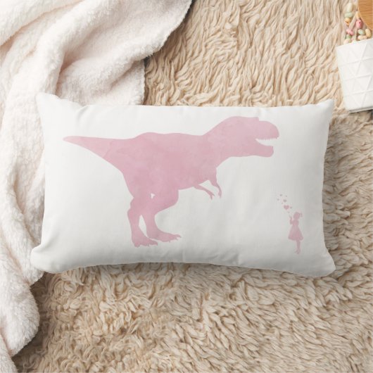 Roze Dinosaur Pillow - Girl Dinosaur Nursery Decor Kussen (Deken)