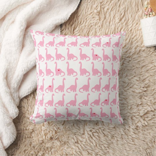 Roze Dinosaur Pillow Kussen (Deken)