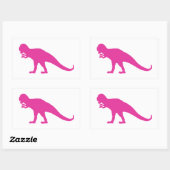 Roze Dinosaur Rechthoekige Sticker (Vel)