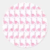 Roze Dinosaur Stickers (Voorkant)
