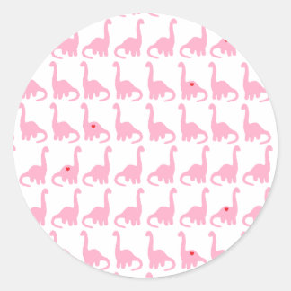 Roze Dinosaur Stickers