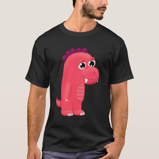 Roze Dinosaur T-shirt (Voorkant)