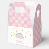 Roze Dinosaur Twinkle Stars Baby Girl Shower Bedankdoosjes (Geopend)