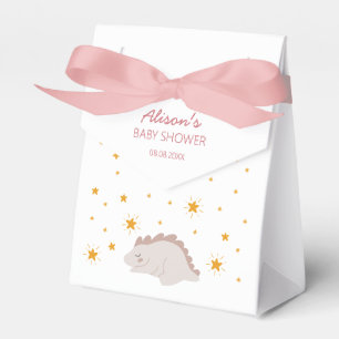 Roze Dinosaur Twinkle Stars Baby Girl Shower Bedankdoosjes