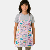Roze Dinosaur Unicorn Rainbow Girls Schort (Insitu)