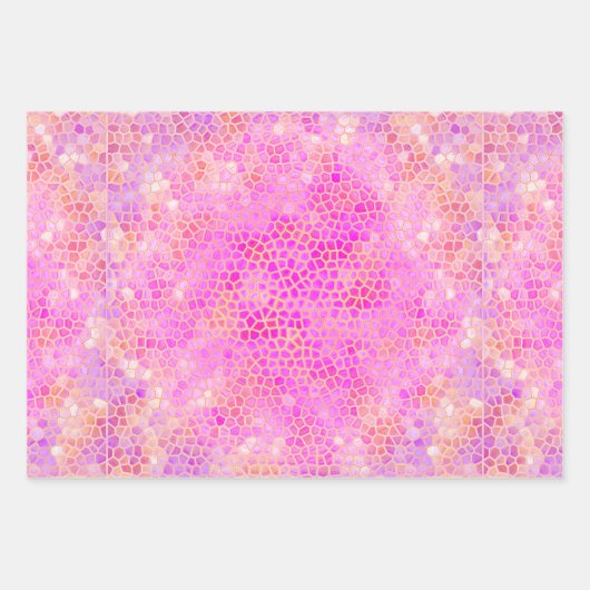 Roze dinosaur verbergen inpakpapier vel (Voorkant)