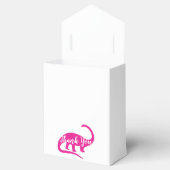 Roze dinosaurus Baby shower Bedankdoosjes (Geopend)
