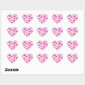 Roze dinosaurus Baby shower Hart Sticker (Vel)