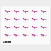 Roze dinosaurus Baby shower Ronde Sticker (Vel)
