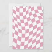 Roze Dinosaurus Drie-rex  Bloemen Verjaardag Kaart (Achterkant)