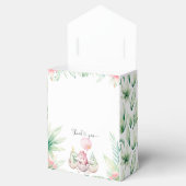 Roze dinosaurus favorieten doos bedankdoosjes (Geopend)