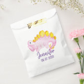 Roze dinosaurus Hershey's snoepgunsten Bedankzakje (Gezegeld)