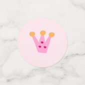 Roze Dinosaurus Meisje Verjaardag Foto Naam Schatt Confetti (Kleine voorkant)