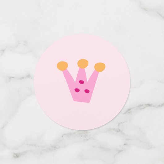 Roze Dinosaurus Meisje Verjaardag Foto Naam Schatt Confetti (Kleine voorkant)