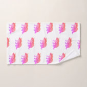 Roze Dinosaurus Triceratops Badhanddoek Set Bad Handdoek (Handdoek)