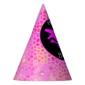 Roze Dinosaurus Verberg Gelukkige Verjaardag! Feesthoedjes (Links)