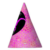 Roze Dinosaurus Verberg Gelukkige Verjaardag! Feesthoedjes (Rechts)