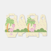Roze Dinosaurus Verjaardag Bedankdoosjes (Uitgevouwen)