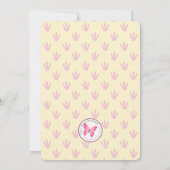 Roze Dinosaurus Verjaardag Kaart (Achterkant)