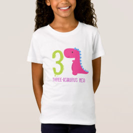 Roze Dinosaurus Verjaardag Shirt Meisje Dinosaurus