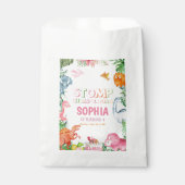 Roze Dinosaurus Verjaardagsfeest, Meisjes Dinosaur Bedankzakje (Voorkant)