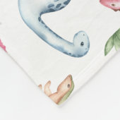 Roze Dinosaurus Verjaardagsfeest, Meisjes Dinosaur Fleece Deken (Hoek)
