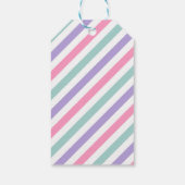 Roze Dinosaurus Verjaardagsfeestje Cadeaulabel (Achterkant)