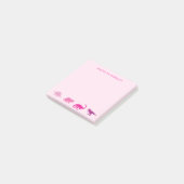 Roze dinosaurussen Kind Post-it® Notes (Schuin)