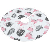 Roze dinosaurussen: Schattige Kinder patroon. Kerstboom Rok (Gekanteld)