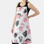 Roze dinosaurussen: Schattige Kinder patroon. Schort (Insitu)