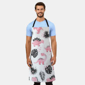 Roze dinosaurussen: Schattige Kinder patroon. Schort (Gedragen)