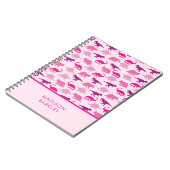 Roze Dinosaurussen Schattige Kinderen Notitieboek (Linkerzijde)