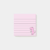 Roze dinosaurustekening, 3x3 post-it® notes (Voorkant)