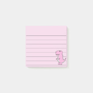 Roze dinosaurustekening, 3x3 post-it® notes