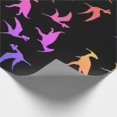 Roze dinosuars cadeaupapier (Hoek)