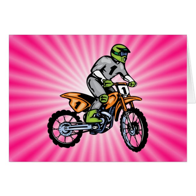 Roze Dirt Bike. (Voorkant Horizontaal)