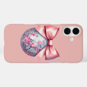 Roze disco bal boog Case-Mate iPhone case (Achterkant (horizontaal))