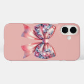 Roze disco bal boog Case-Mate iPhone case (Achterkant (horizontaal))