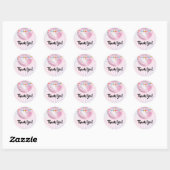 roze disco bal dank je stickers (Vel)